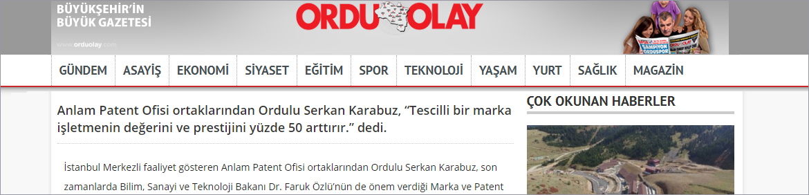 Ordu Patent - Marka Tescili