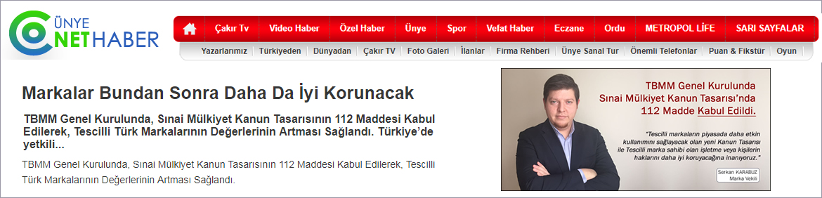 Ordu Patent - Marka Tescili